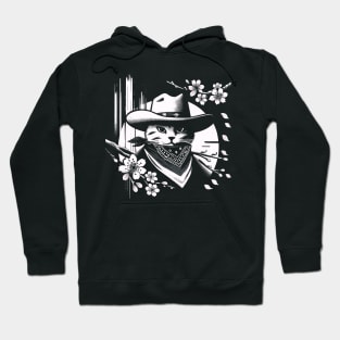 Kawaii Japanese Funny Cat Cowboy Cowgirl Meow Howdy Meowdy Hoodie